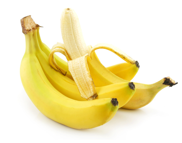 Bunch of Ripe Peeled Banana Isolated on - Photo, Image