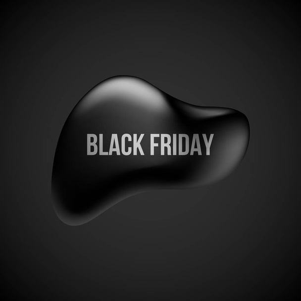 Black Friday Sale Bubble Badge - Vector, imagen