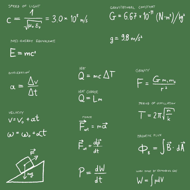 Science vector - physical equations - Vector, Image
