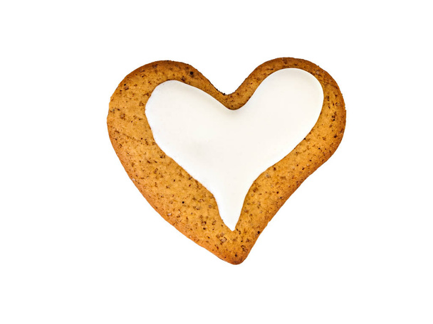 biscuits au gingembre de vacances avec glaçage isolé sur blanc
 - Photo, image