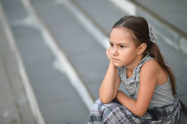 Thoughtful little girl - Фото, изображение