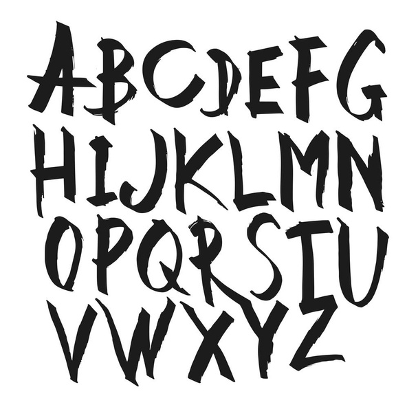 Hand Drawn Calligraphy Alphabet - Vector, afbeelding