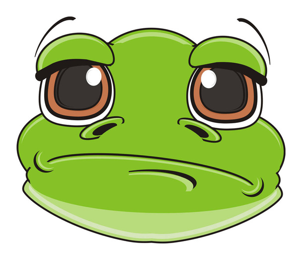 sad green frog - Фото, зображення