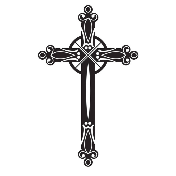 Drukuj ilustracja wektorowa w kształcie krzyża na białym tle - Wektor, obraz