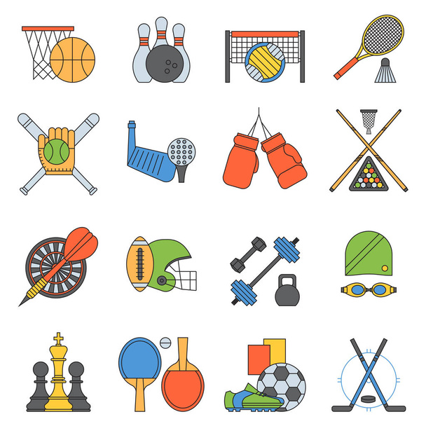Conjunto de vetores de ícones esportivos
. - Vetor, Imagem