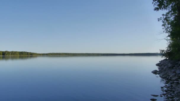 Lake in Canada - ochtend weergave  - Video