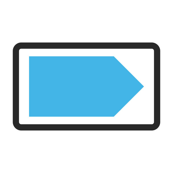 Direction Right Framed Vector Icon - Vector, afbeelding