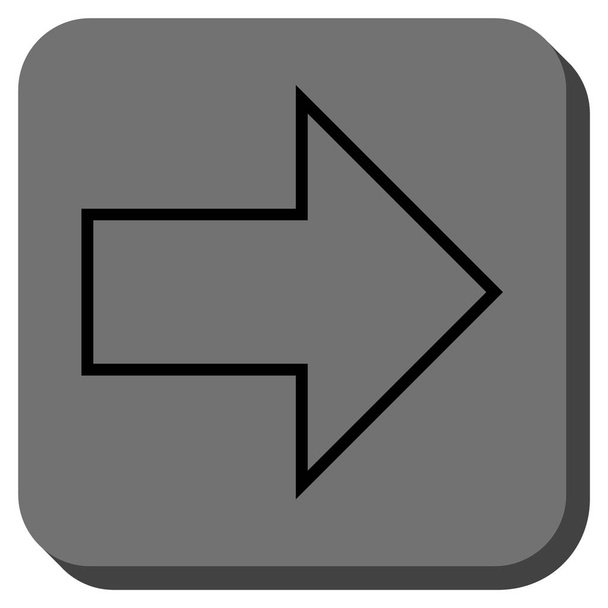 Arrow Right Rounded Square Vector Icon - Vector, Imagen