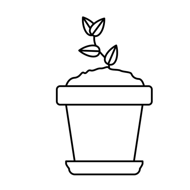 Plant inside pot design - Вектор, зображення