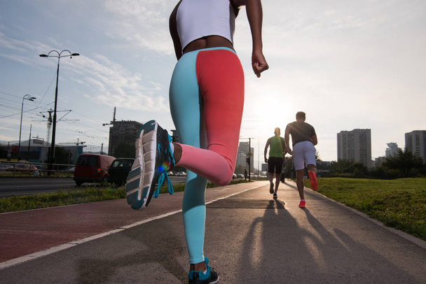 multiethnic group of people on the jogging - Zdjęcie, obraz