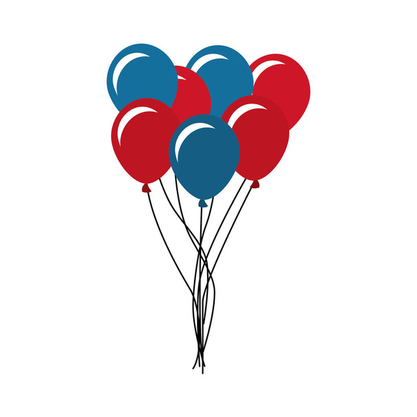 ballonnen lucht viering pictogram - Vector, afbeelding