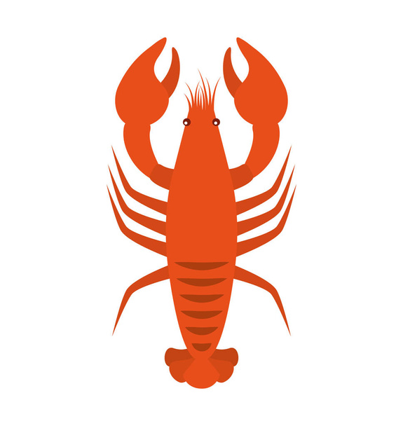 lobster seafood animal isolated icon - Vector, Image