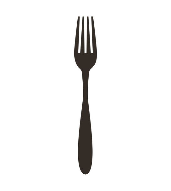 vidlička jídelní příbory izolované ikona - Vektor, obrázek