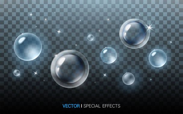blue bubble material - Vector, Image