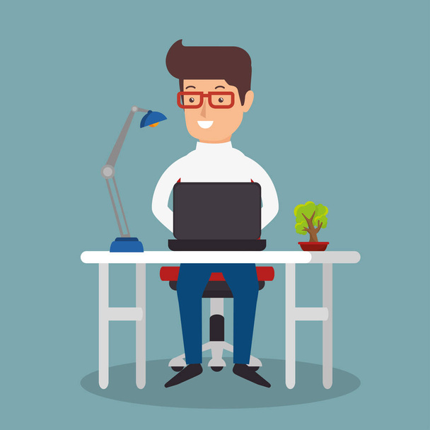 ikona pracovní avatar podnikatel - Vektor, obrázek