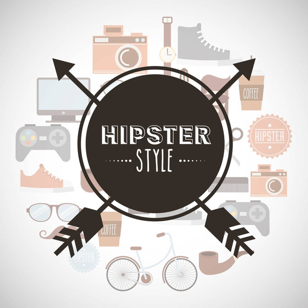 element classic hipster style - Vector, imagen