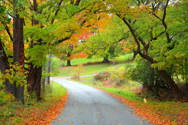 Escénica unidad rural de Vermont a principios de otoño
 - Foto, Imagen