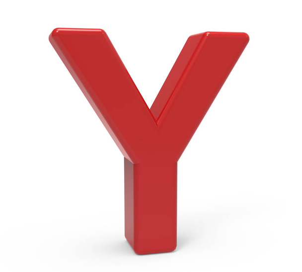 3d red letter Y - Foto, Bild