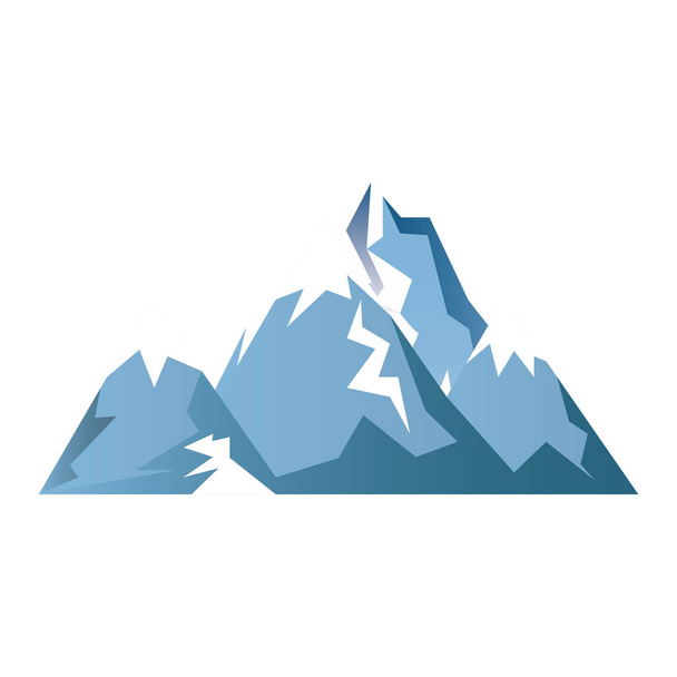 hegyek gleccser elszigetelt ikon - Vektor, kép