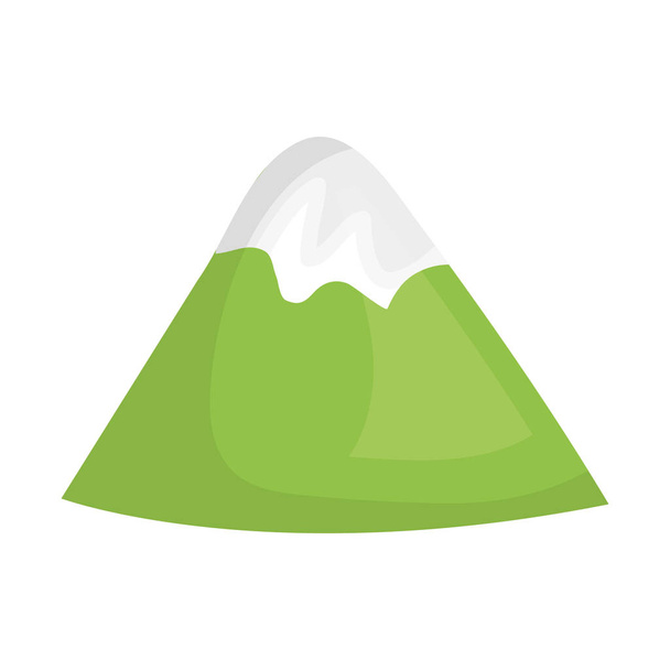 hegyek gleccser elszigetelt ikon - Vektor, kép