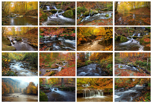vuoristojoki syksyllä - Valokuva, kuva