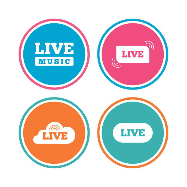 Live music icons - Vector, afbeelding