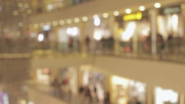 Crowded people in shopping mall Hyperlapse blurred video - Footage, Video