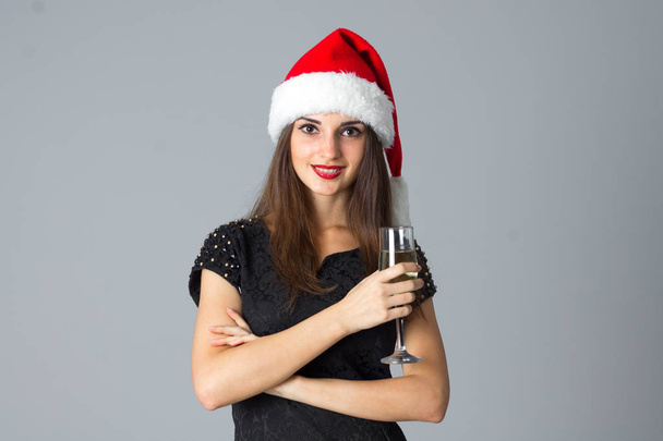 girl with glass of champagne - Foto, immagini