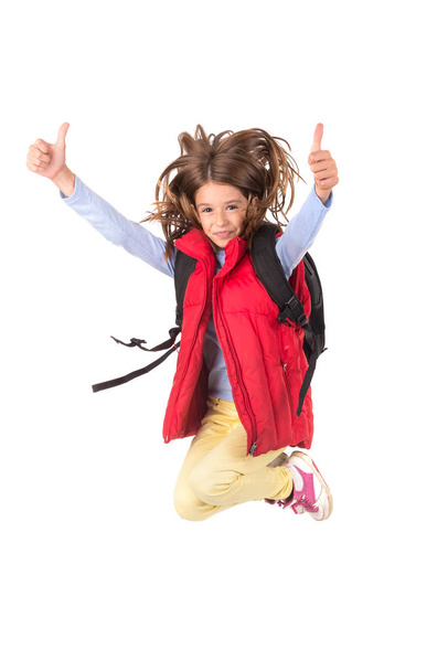 Dívka student jumping - Fotografie, Obrázek