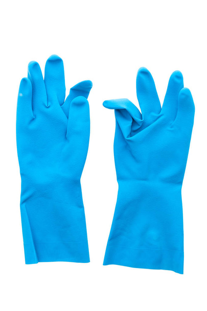 Rubberen handschoen geïsoleerd op wit - Foto, afbeelding