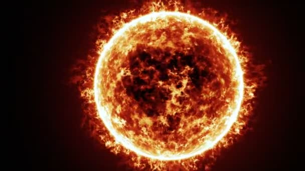 Auringon pinta ja aurinko soihdut animaatio
 - Materiaali, video