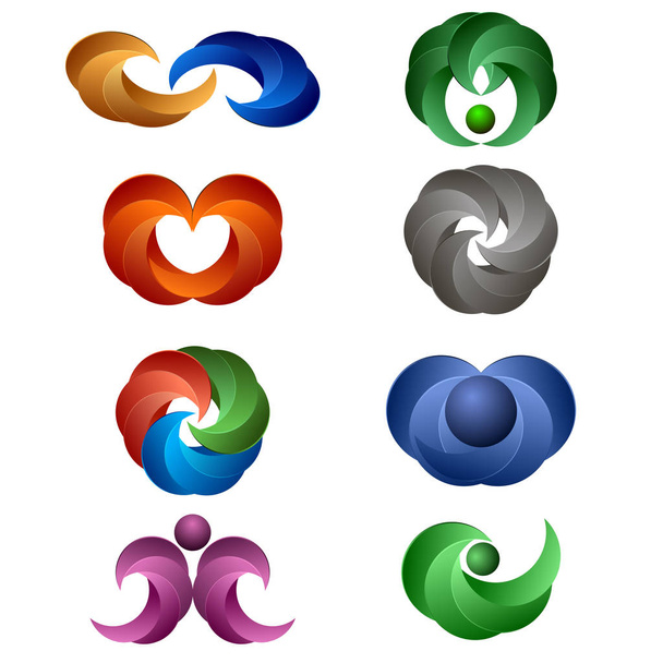 Set of Colored Icons - Вектор,изображение