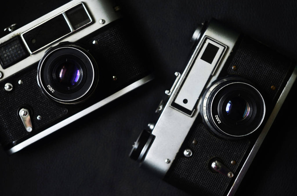 Old vintage photocameras - Φωτογραφία, εικόνα