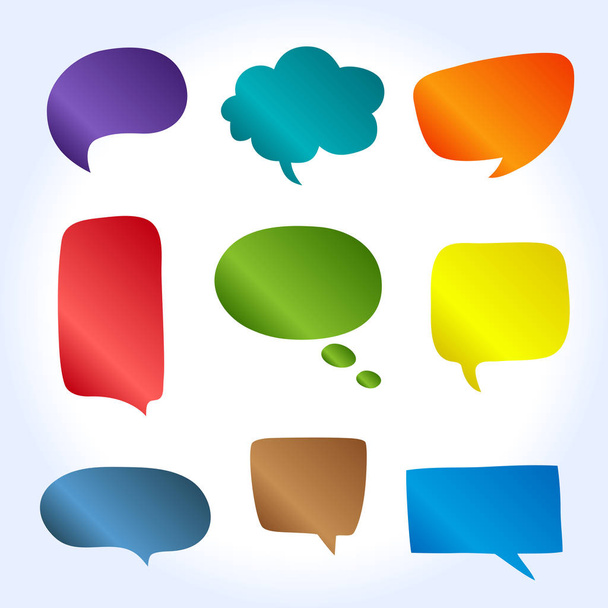 Abstract Vector Speech Bubbles Set with gradient. - Διάνυσμα, εικόνα