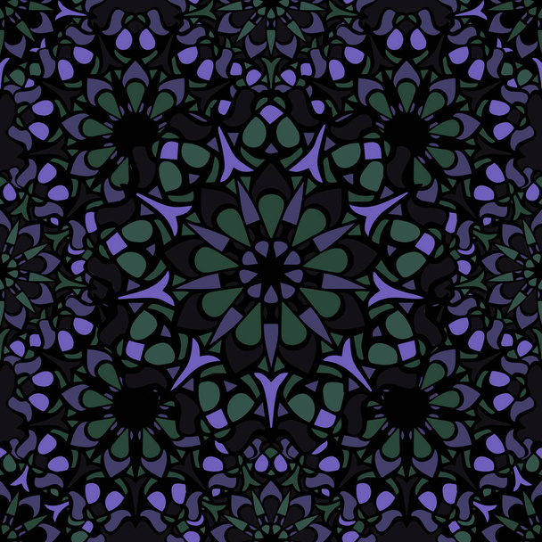Elegant seamless pattern with floral and Mandala elements - Vector, Imagen