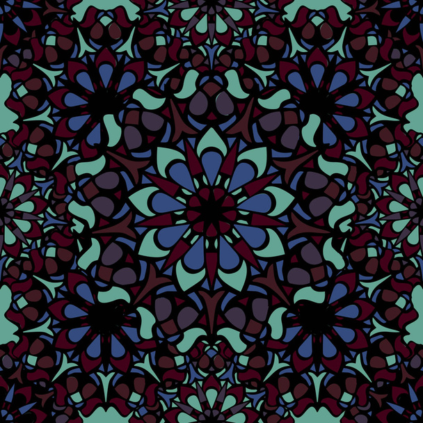 Elegant seamless pattern with floral and Mandala elements - Vektor, kép