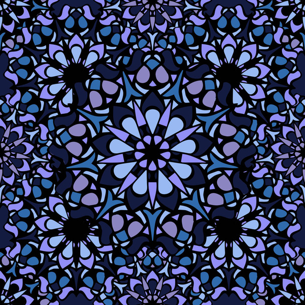 Elegant seamless pattern with floral and Mandala elements - Vektör, Görsel