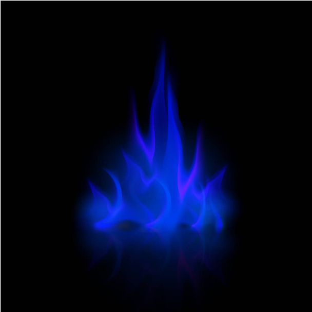 Modrý oheň plamen ohně izolované na pozadí - Vektor, obrázek