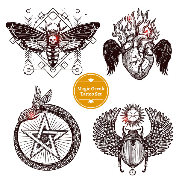Set de tatouage occulte magique
 - Vecteur, image