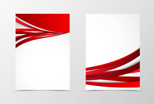 Front and back wavy flyer template design - Vektor, kép