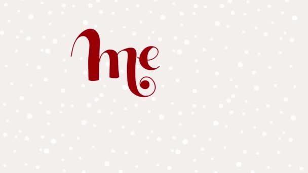 Merry Christmas hand lettering animation - Footage, Video