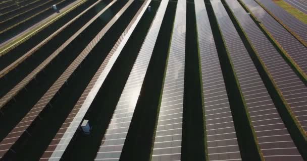 Solar batteries on the solar farm - Footage, Video