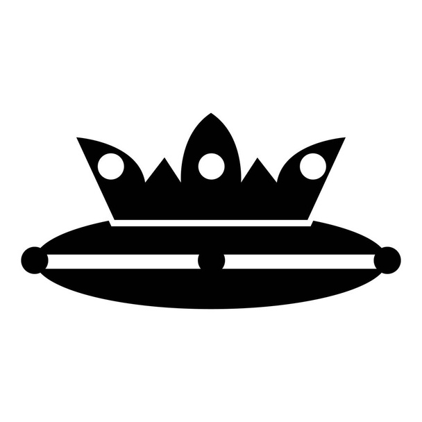 Crown on a pillow icon, simple style - Vector, afbeelding
