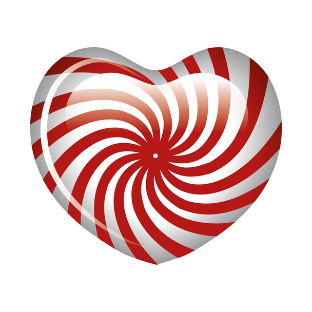 солодкі цукерки серця ізольовані значок
 - Вектор, зображення