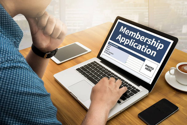 Membership Register to Application Form Member and Membership - Fotoğraf, Görsel