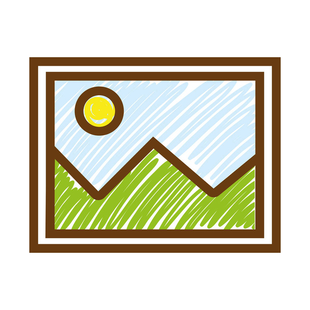 picture file isolated icon - Vector, Image
