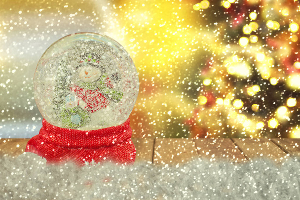 Christmas snow globe. New Year - Foto, afbeelding
