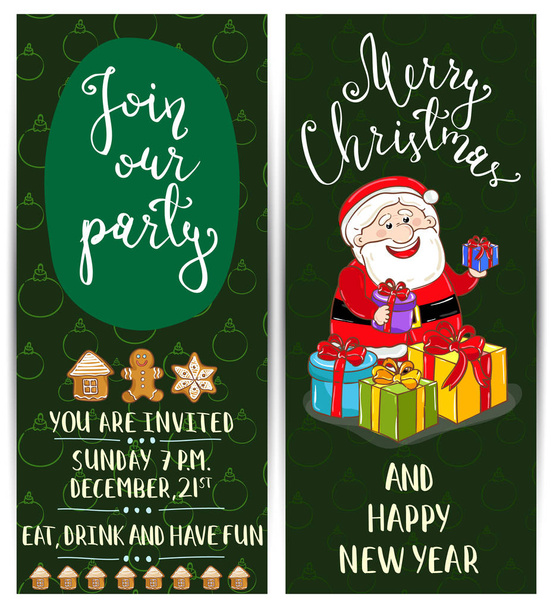 Personal Offer to Join Corporate Christmas Party - Vector, Image