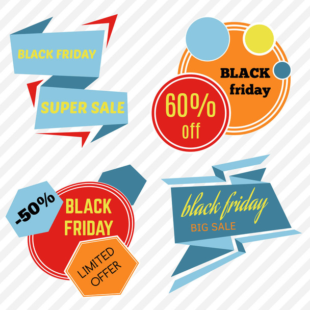 Black Friday Sale Vector Badges and Labels - Vector, Image