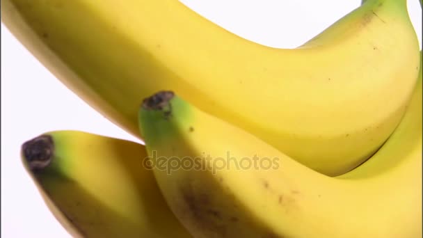 bananas rotating on white background - Footage, Video